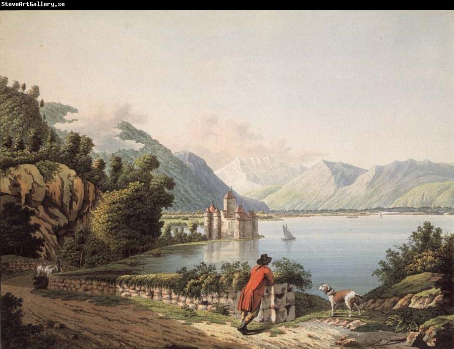 Francois-Hubert Drouais Seen Chateau of Chillon